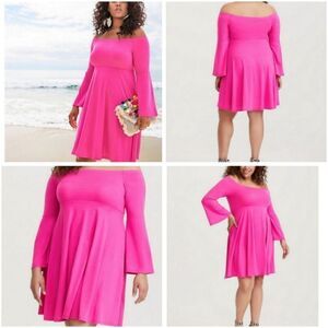 Torrid Size 2 Pink Dress Formal Skater Flare #11258155